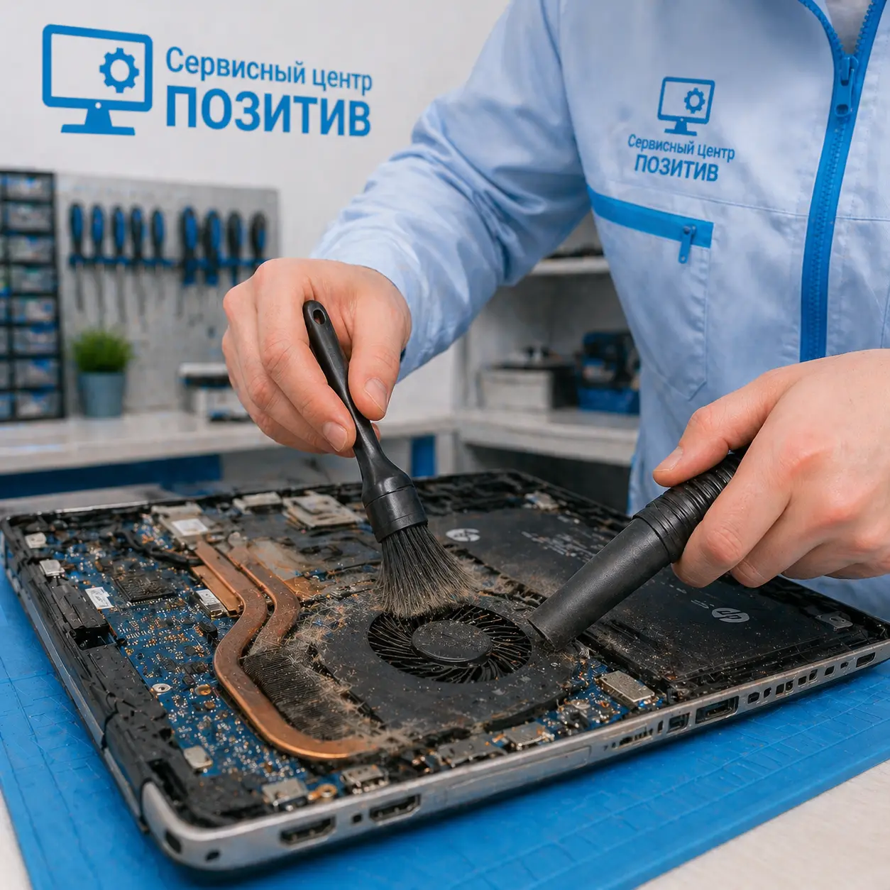 чистка ноутбука HP в Пушкине