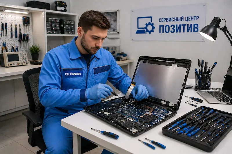 Замена шлейфа матрицы ноутбука в Пушкине