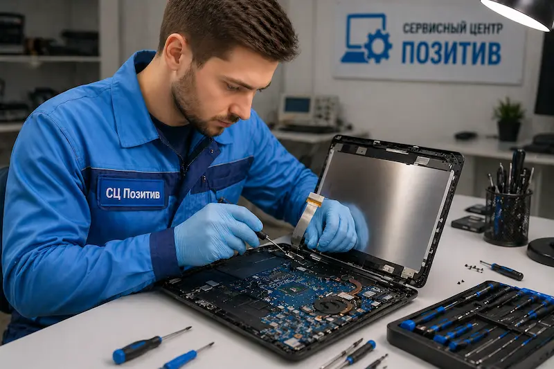 Ремонт шлейфа матрицы ноутбука в Пушкине