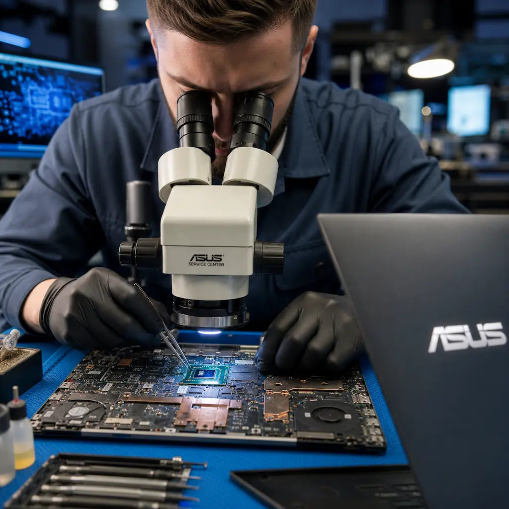 Замена видеокарты ноутбука Asus в Пушкине