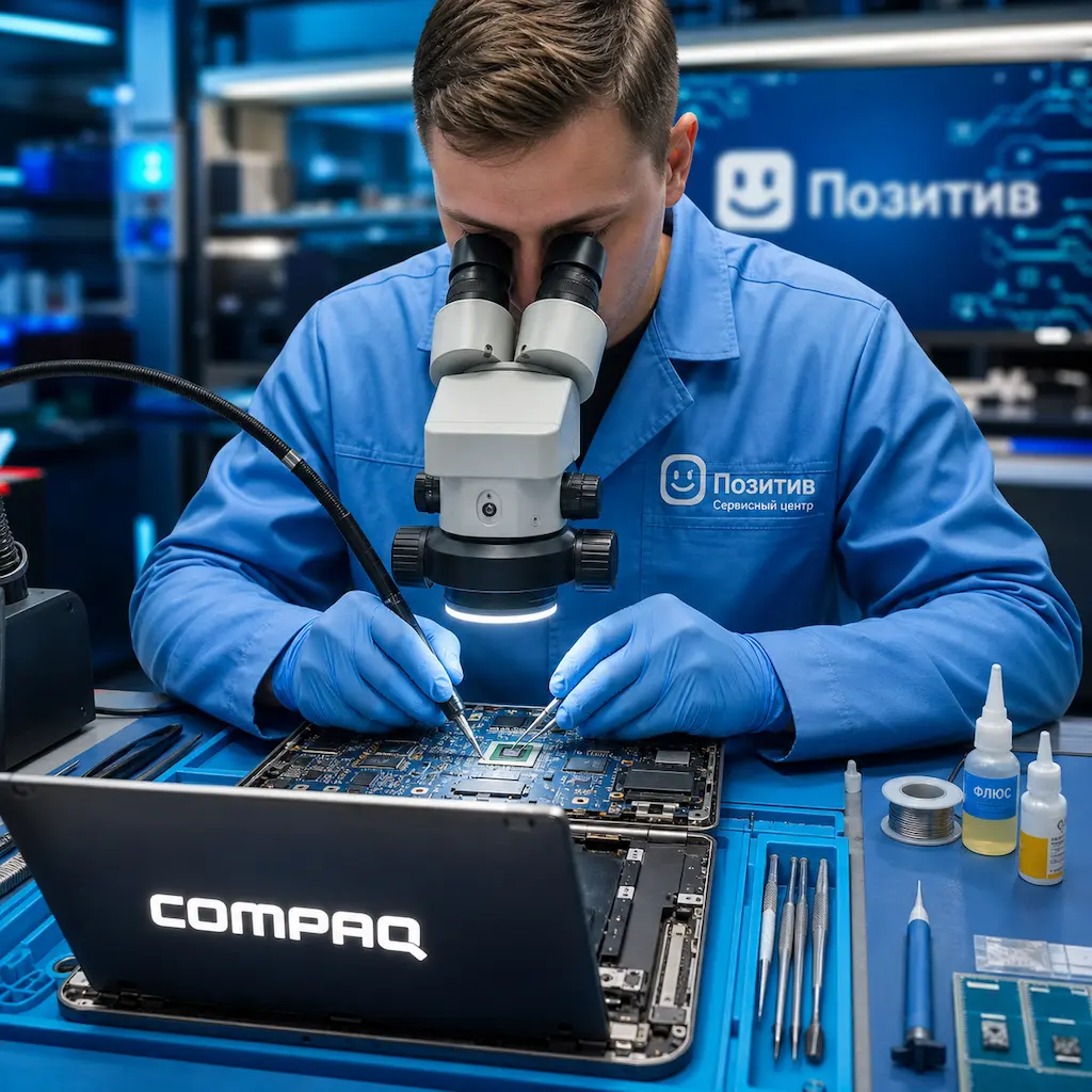 Замена видеокарты ноутбука Compaq в Пушкине