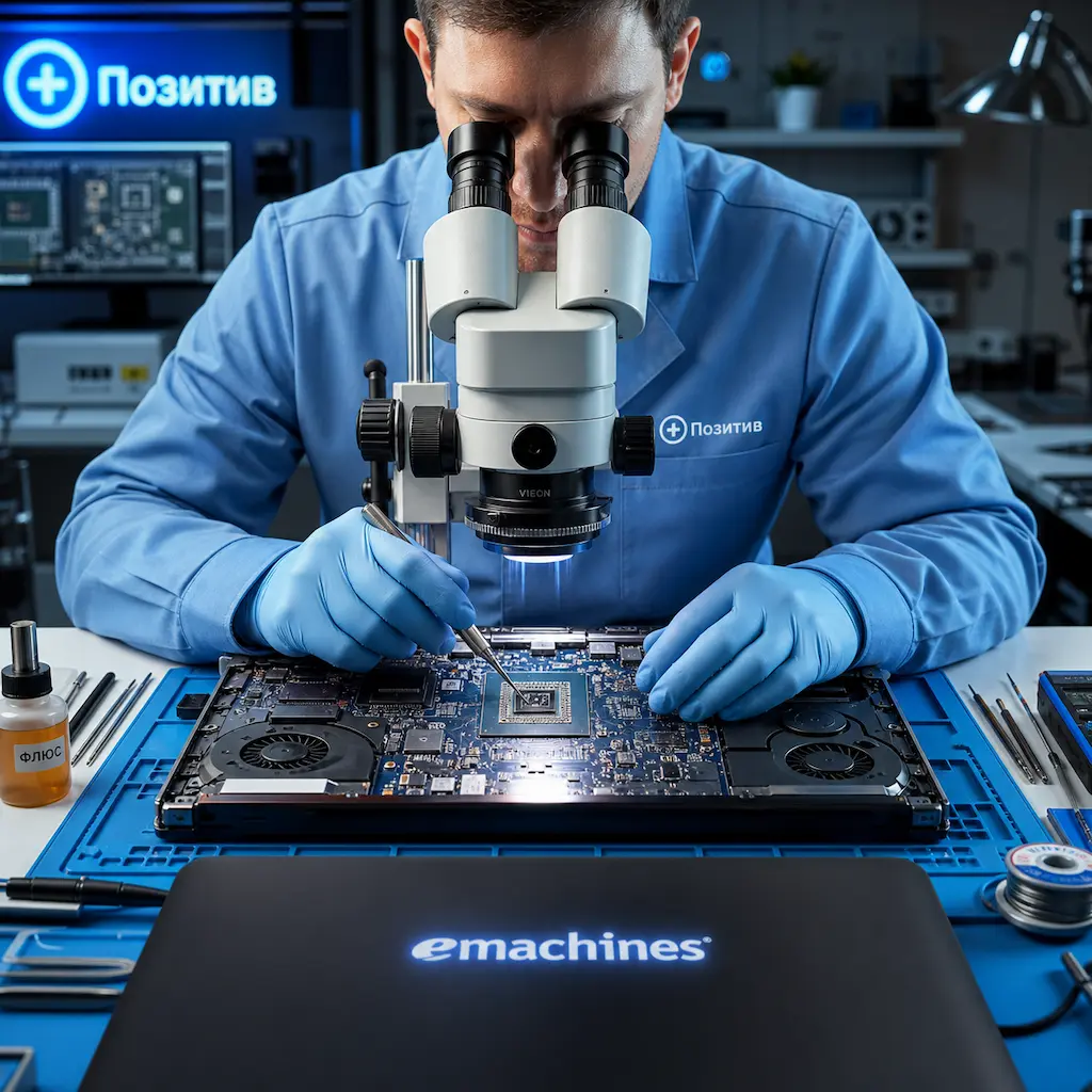 Замена видеокарты ноутбука Emachines в Пушкине