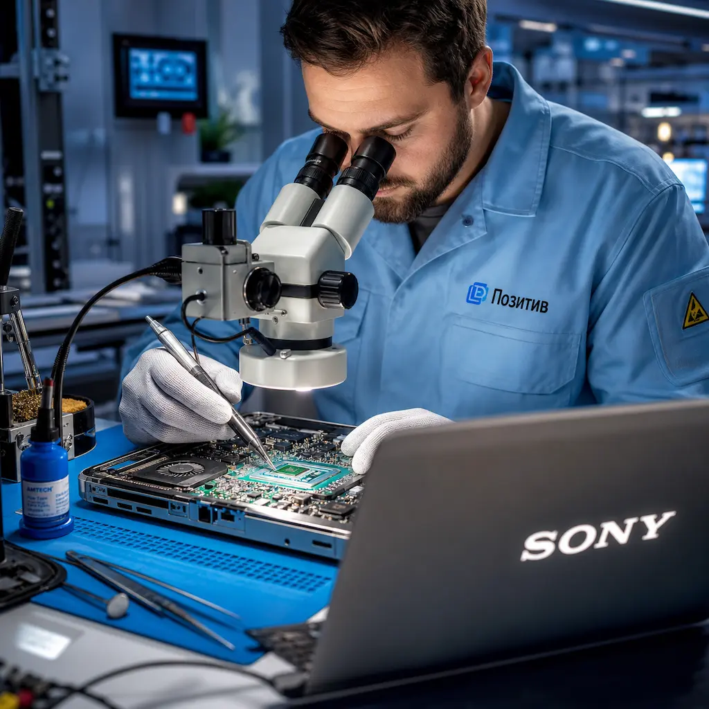 Замена видеокарты ноутбука Sony в Пушкине