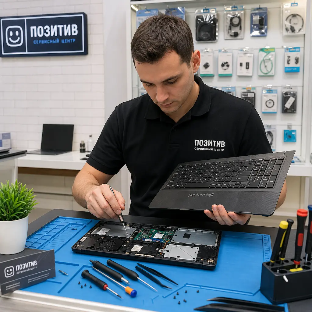 заменить клавиатуру на ноутбуке Packard Bell в Пушкине