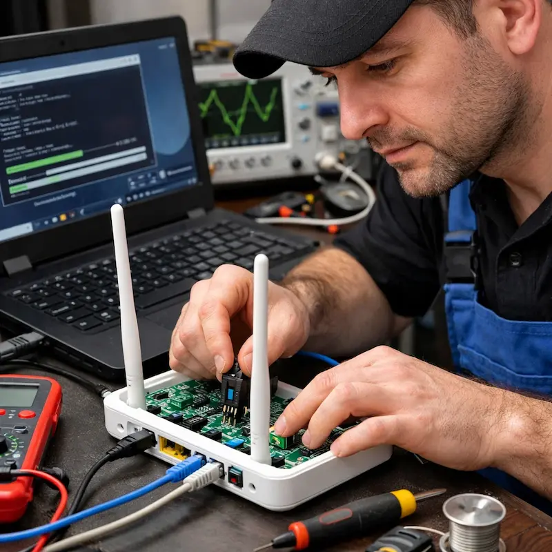 Перепрошивка WiFi роутера в Пушкине