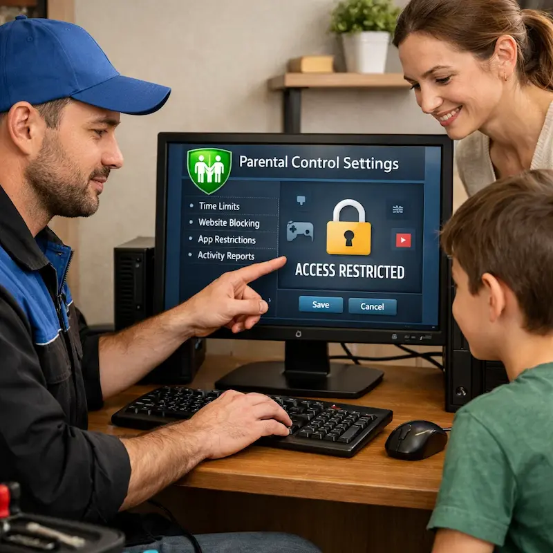 Родительский контроль на компьютере и ноутбуке в Пушкине