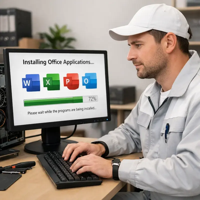 установка офисных программ на компьютер в Пушкине