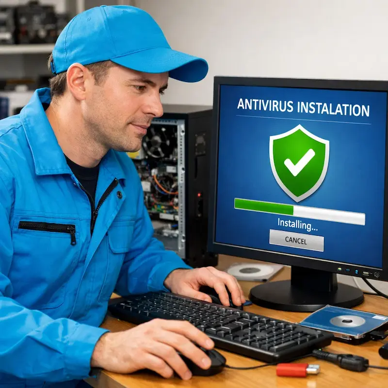 Установка антивируса на ноутбук в Пушкине