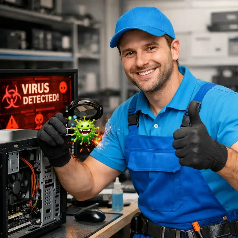 Удаление вирусов с компьютера в Пушкине